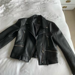 Black faux leather jacket